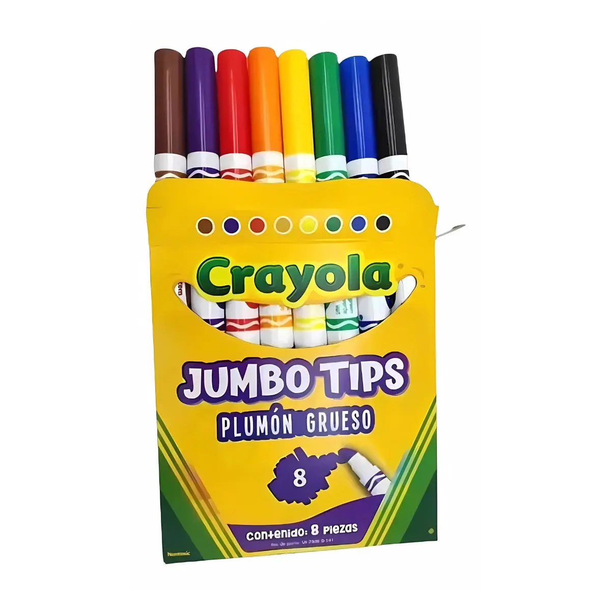 8 Plumones Jumbotips Marca Crayola - Crayola - empaque