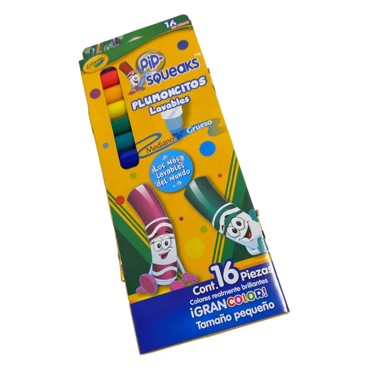 Plumones Plumocitos Lavables Crayola Pip Squeaks 16 Colores - Crayola - vista trasera