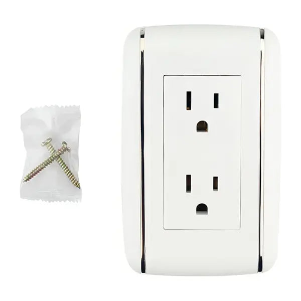 Placa Vicenza contacto doble Saneles 4455 - Sanelec - vista trasera