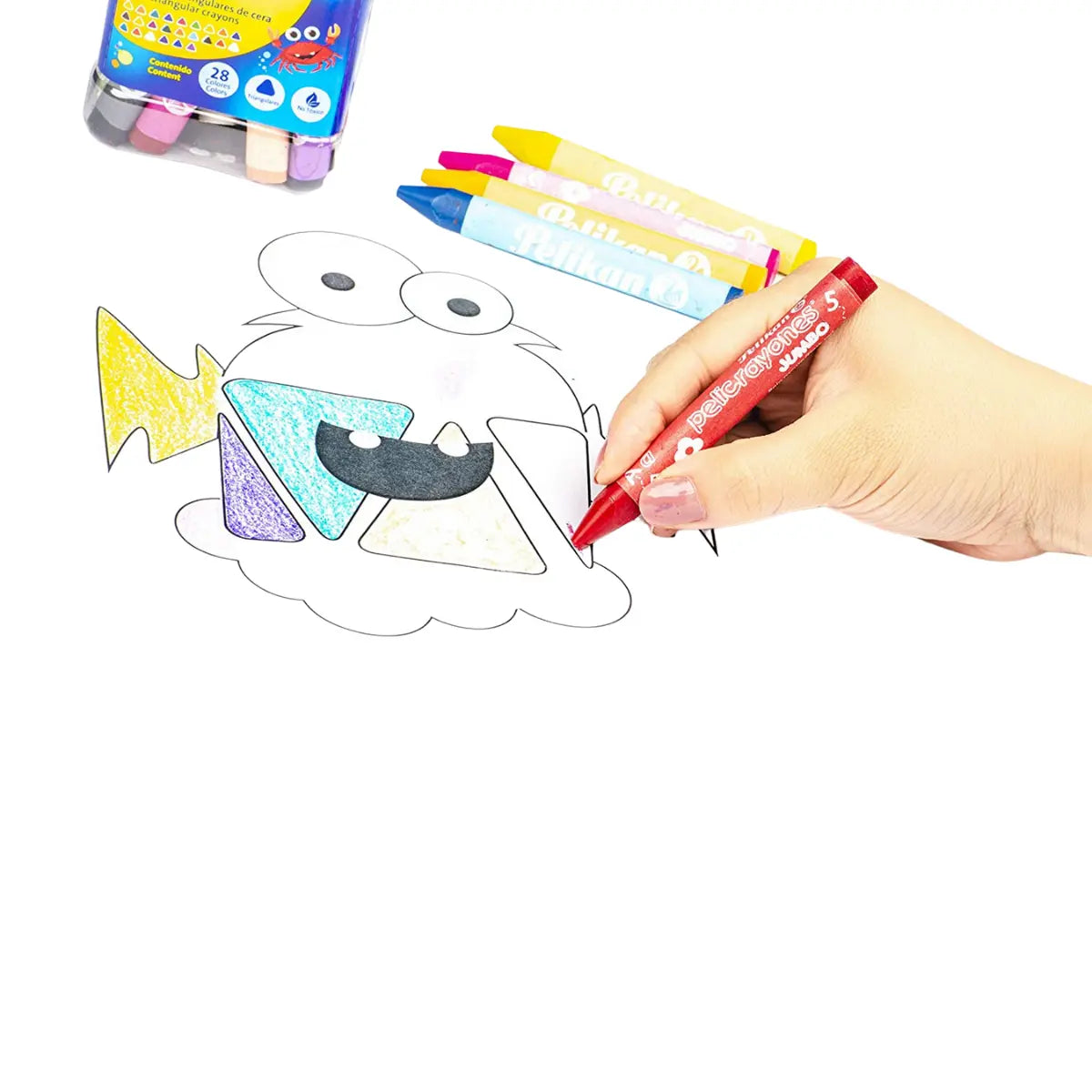 Crayones Jumbo Cera de Colores Pelikan 28 Piezas - Pelikan - empaque