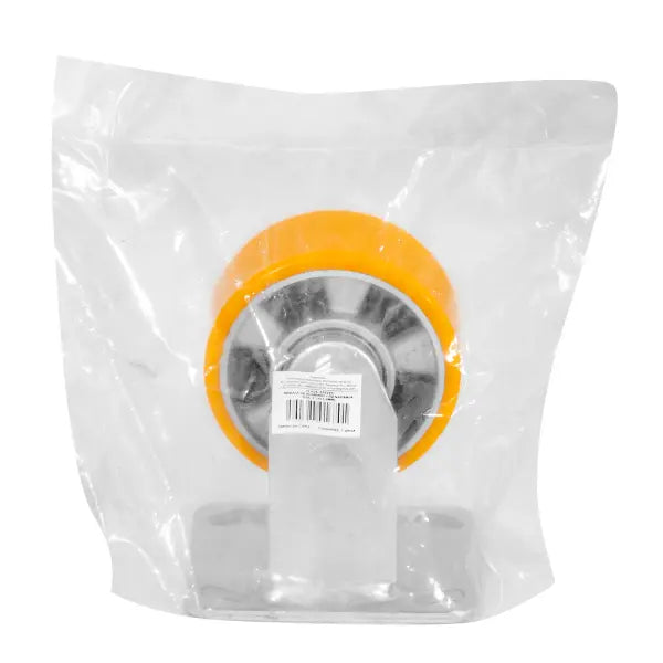 RODAJA ALUMINIO PU NARANJA FIJA 4" - Dogotuls - empaque