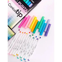 12 Plumones Punta Conica A-ink 4.5mm Colores - Mae