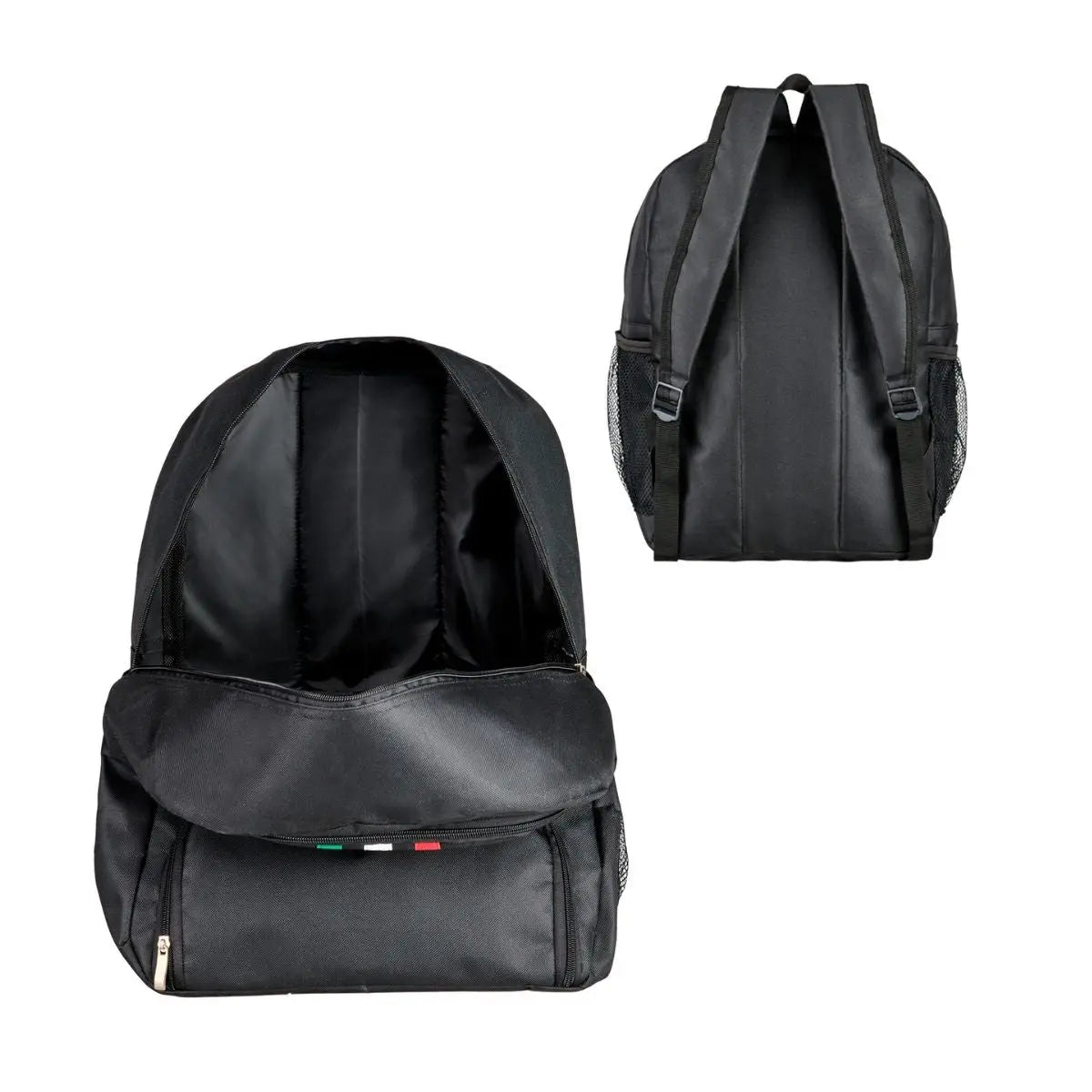 Mochila Negra Rayas Tricolor For Promotional 2 CompartimentoS - For Promotional - vista lateral