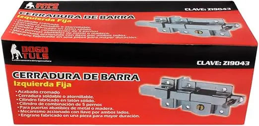 Cerradura Chapa Seguridad Barra Fija Izquierda Dogotuls - Dogotuls - vista trasera
