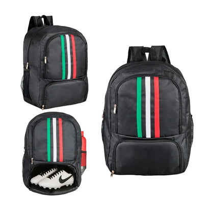 Mochila Negra Rayas Tricolor For Promotional 2 CompartimentoS - For Promotional - empaque