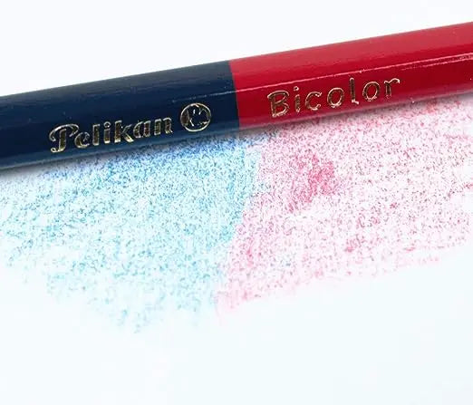 Lápices Bicolor Azul Oscuro Rojo Carmín Pelikan 10 Piezas - Pelikan - vista lateral