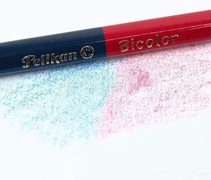 Lápices Bicolor Azul Oscuro Rojo Carmín Pelikan 10 Piezas - Pelikan - vista lateral