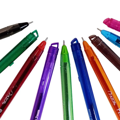 Plumas Azor Pin Point Colores Punto Mediano 1mm 36 Piezas - Azor - vista lateral