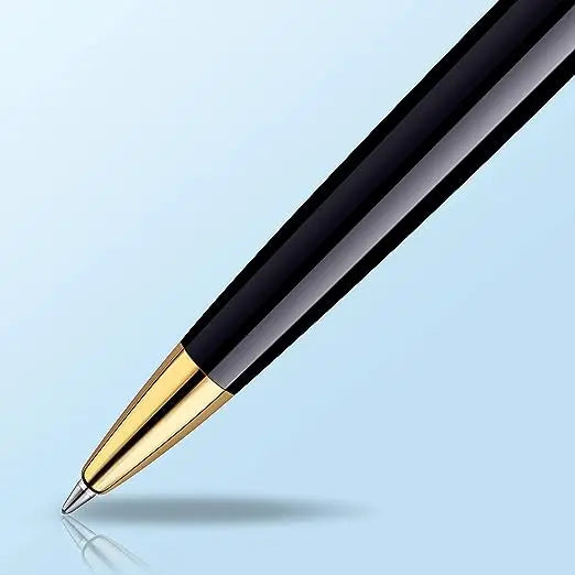 Pluma Rollerball Waterman Hemisphere Laca Negra Adornos Oro - Waterman - vista lateral