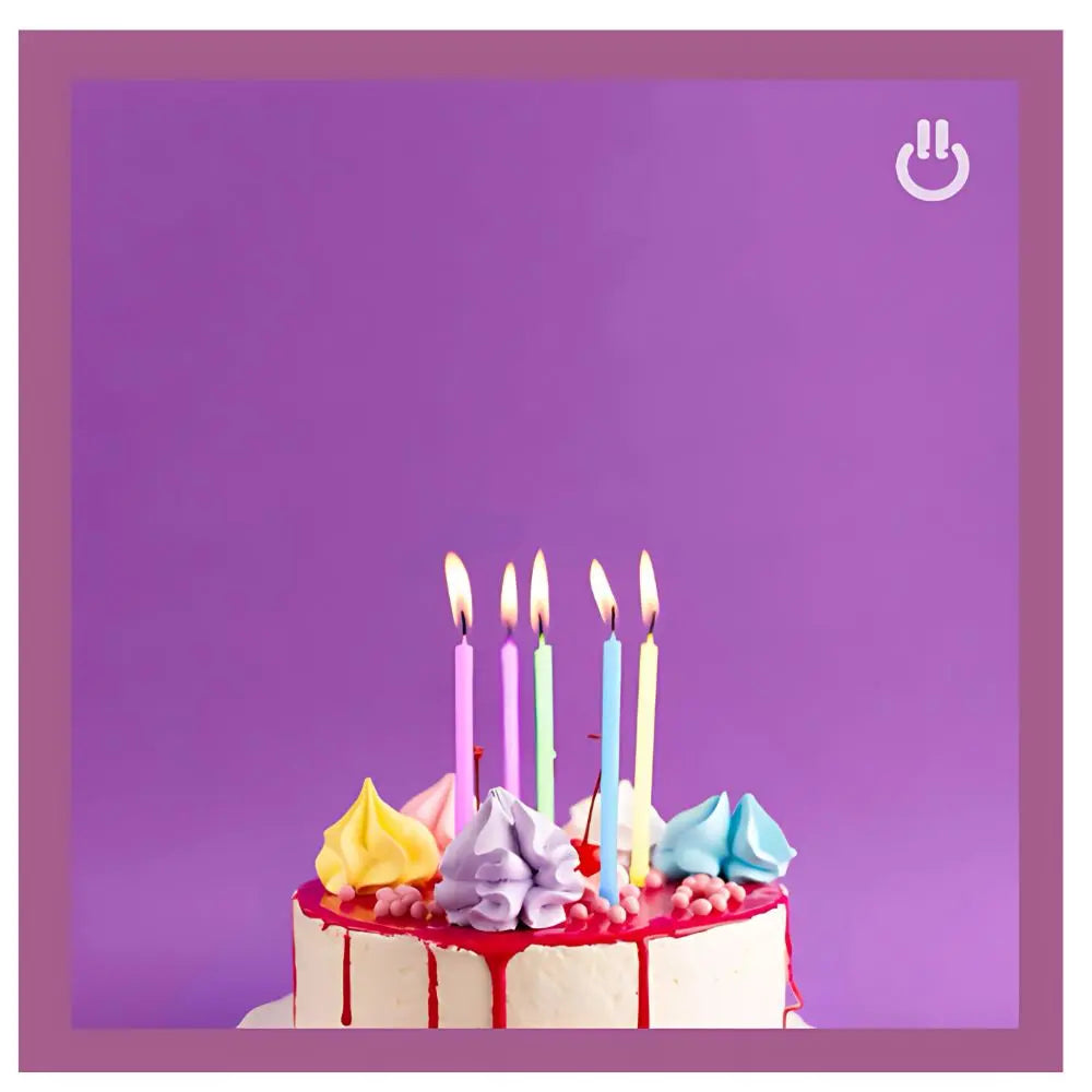 8pz Velas Arcoiris Party Is On Multicolor Cumpleaños Pastel - PARTY IS ON
