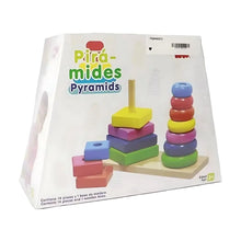 Pirámide 2 En 1 De Bloques Bebé Madera Ensartes Estimulación - Diako