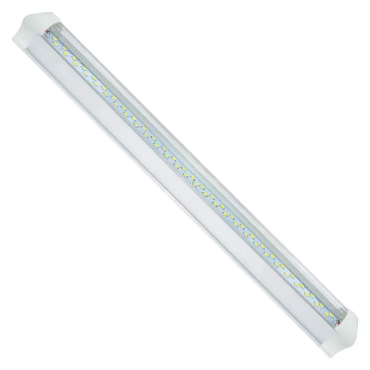 Luminaria Base Interior Aluminio Doble Línea LED COB Transparente 24 W Blanca Adir 3PZ - Adir - vista trasera