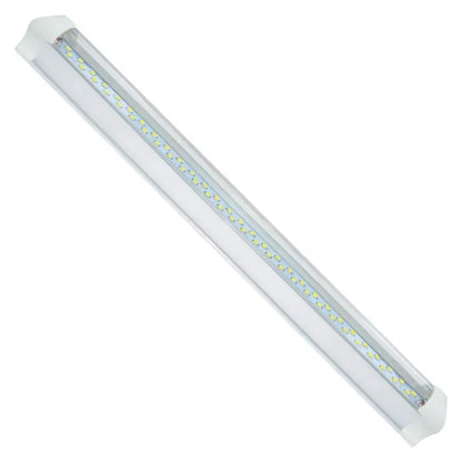 Luminaria Base Interior Aluminio Doble Línea LED COB Transparente 24 W Blanca Adir 3PZ - Adir - vista trasera