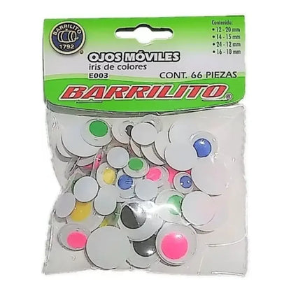 66 Piezas Ojos Movibles Barrilito Para Manualidades - Barrilito