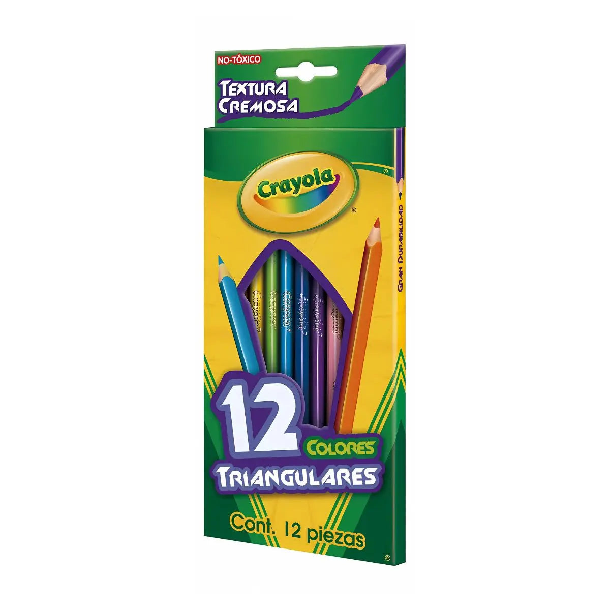12 Lapices de Color Triangulares con Sacapuntas Marca Crayola - Crayola - empaque