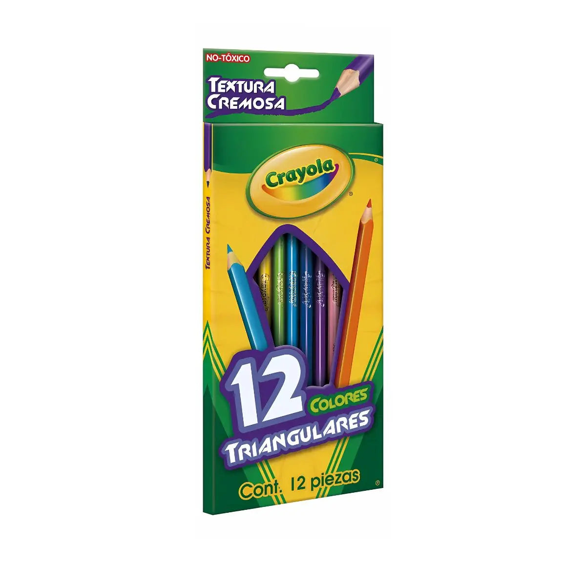 12 Lapices de Color Triangulares con Sacapuntas Marca Crayola - Crayola