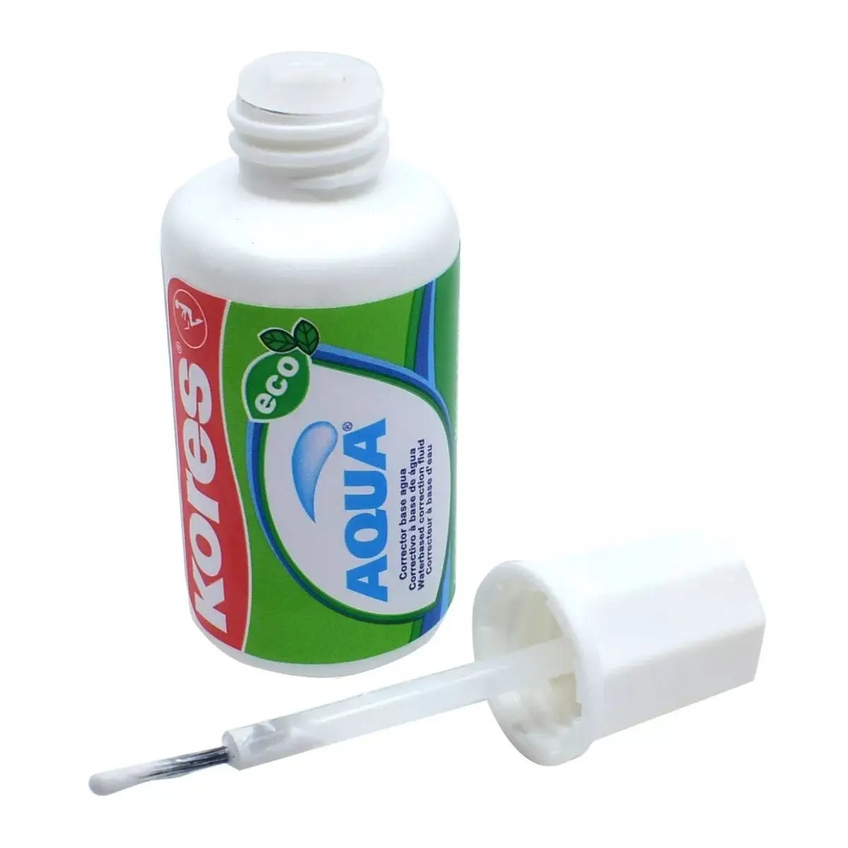 10 Correctores Liquidos Kores Aqua Ecologico Brocha 20ml C/u - Kronaline - detalle
