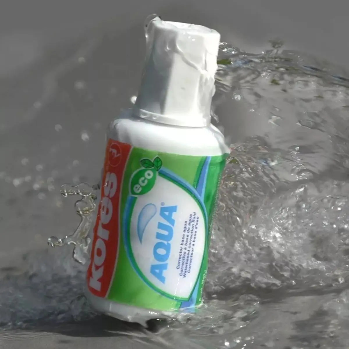 10 Correctores Liquidos Kores Aqua Ecologico Brocha 20ml C/u - Kronaline - vista lateral