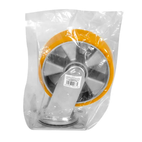 RODAJA ALUMINIO PU NARANJA GIRATORIA 6" - Dogotuls - empaque