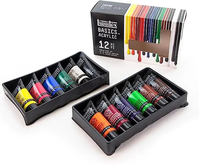 Pintura Acrílica Basics Set 12 Colores Tubo 22ml Liquitex - Liquitex - empaque