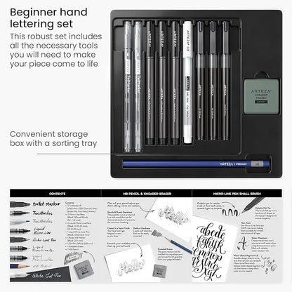 Set De 12 Pz De Lettering Y Caligrafia Arteza Principiante - Arteza