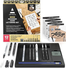 Set De 12 Pz De Lettering Y Caligrafia Arteza Principiante - Arteza - contenido