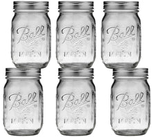 6 Pack Mason Jars Ball 16 Oz (6 Piezas) Boca Regular - Coveme - accesorios