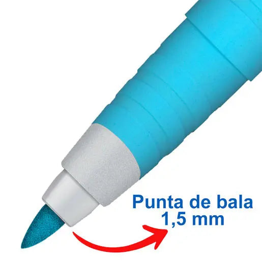Marcadores Azor Permanente Signal Fino Punta Bala 12 Piezas Elegir Color Rojo - Azor - vista lateral