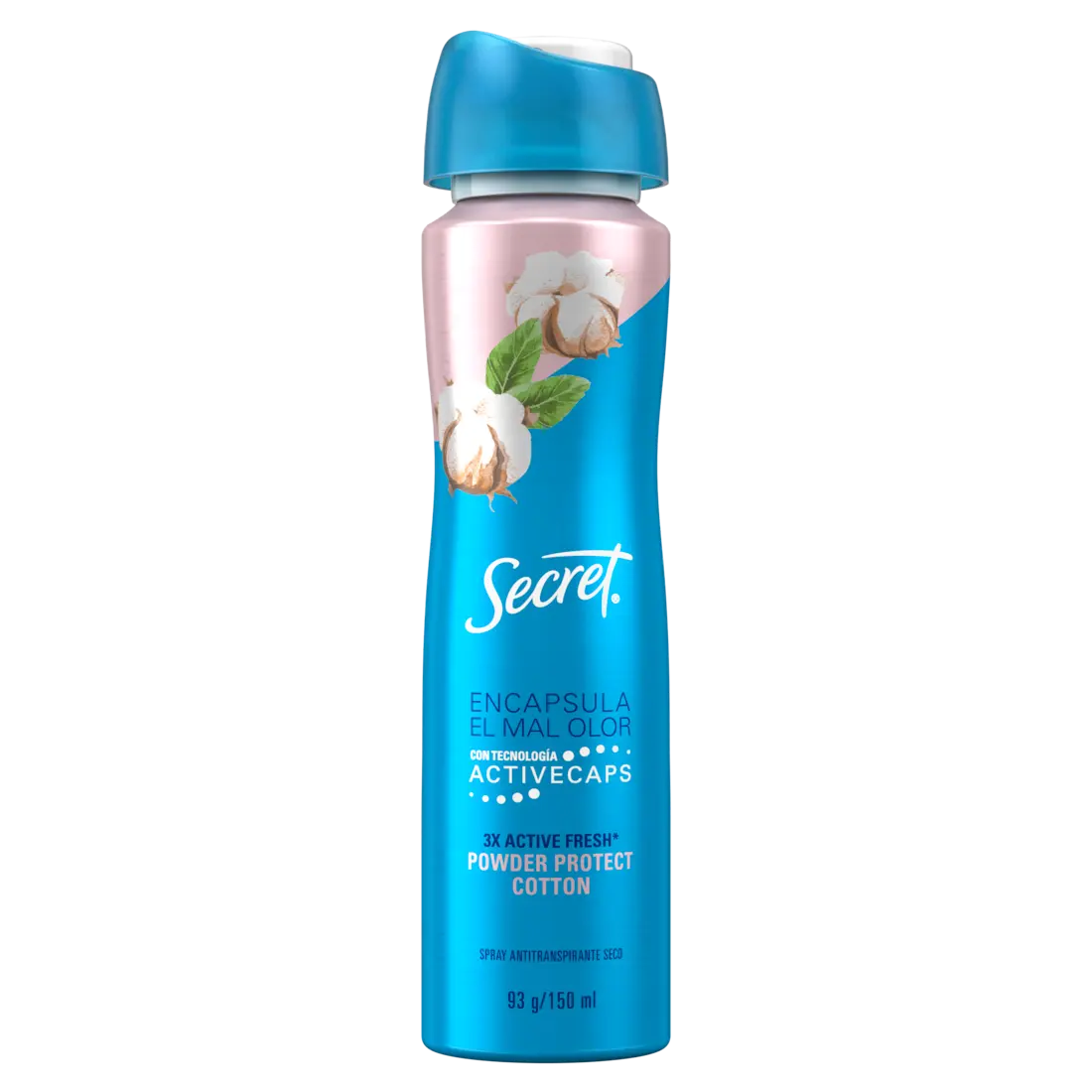 Antitranspirante Aerosol Secret Powder Protect 93g - KCTS - vista lateral