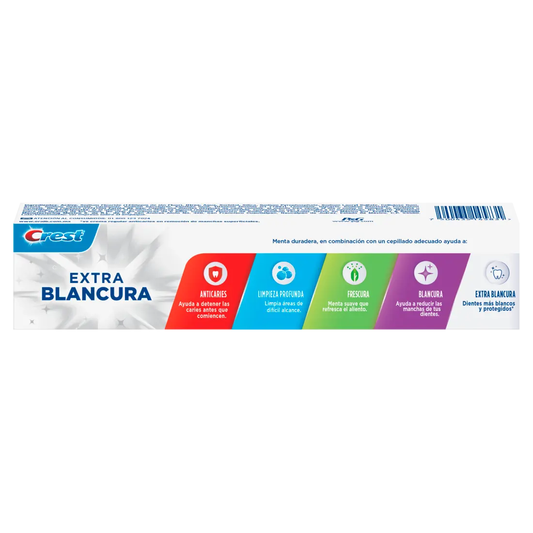 Pasta Dental Crest Extra Blancura 75ml Blanqueamiento Diente - P&amp;G - empaque