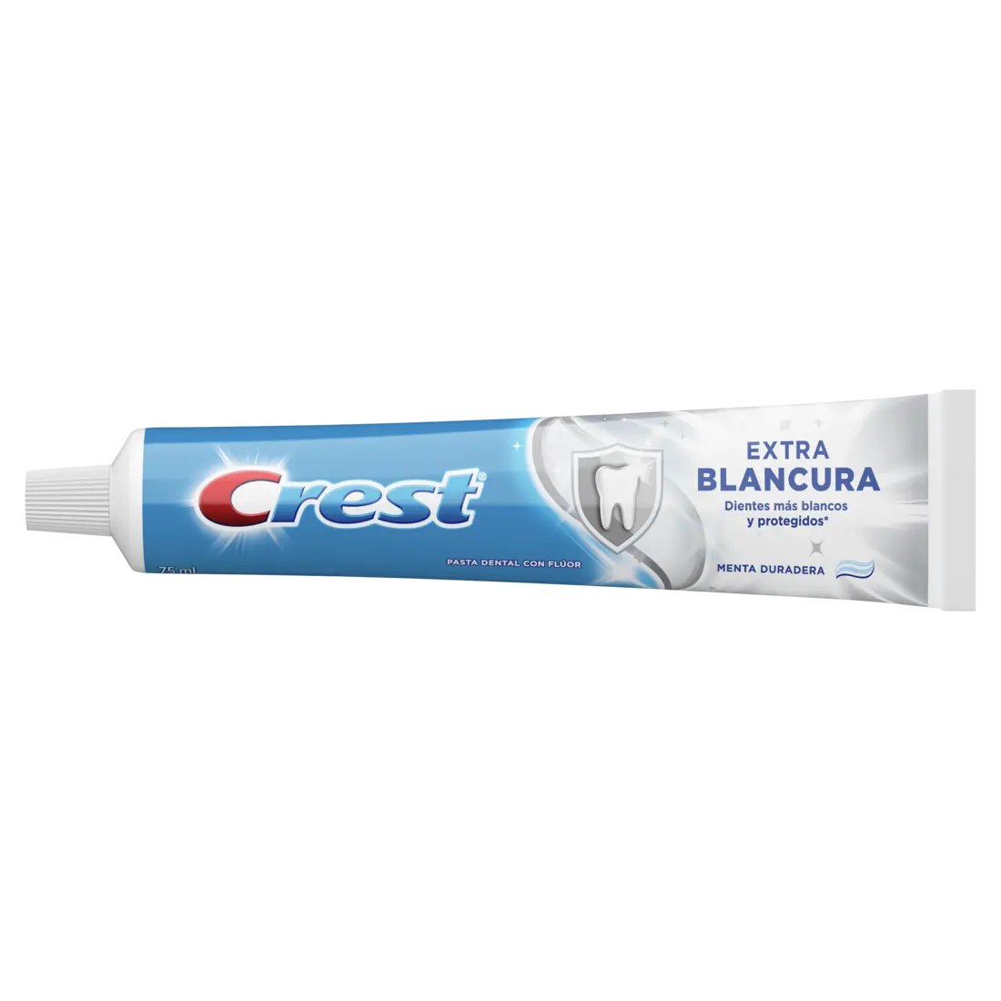 Pasta Dental Crest Extra Blancura 75ml Blanqueamiento Diente - P&amp;G - vista lateral