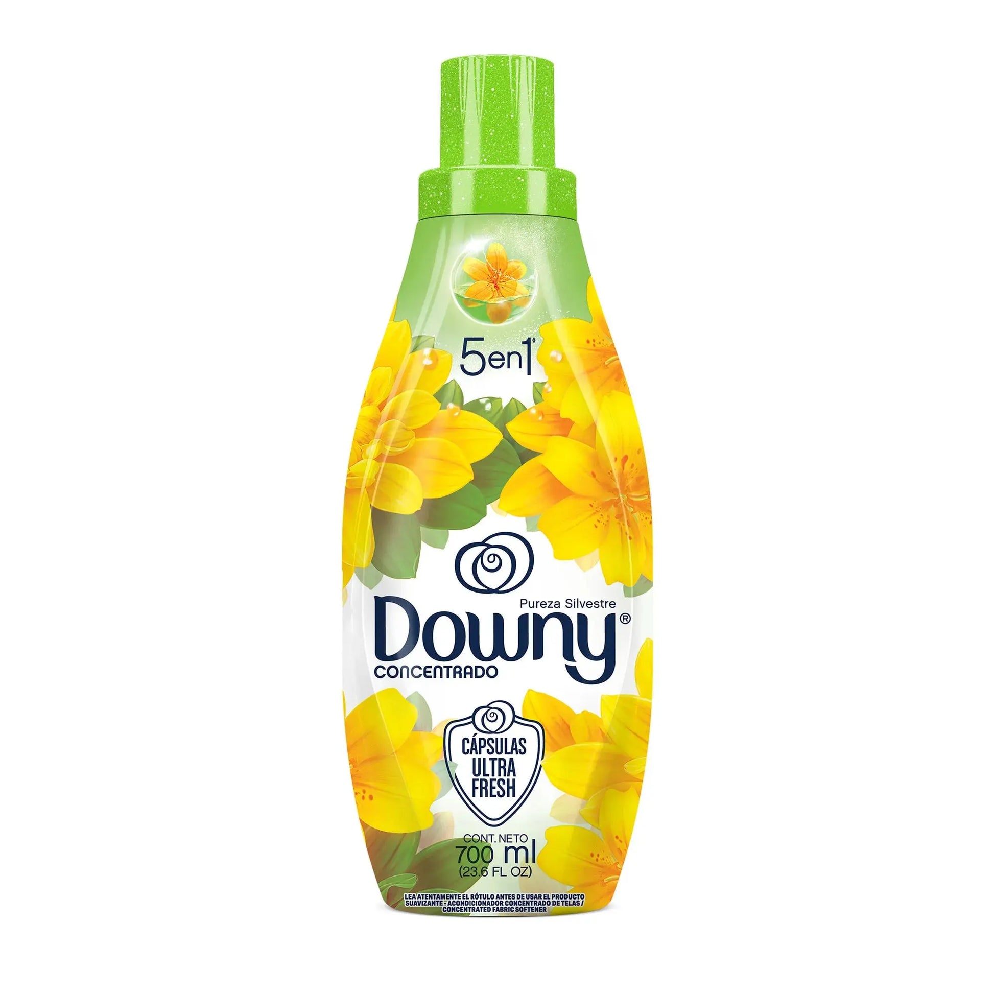 9 Pz Downy Pureza Silvestre Suavizante De Telas 700 Ml - P&amp;G - vista lateral