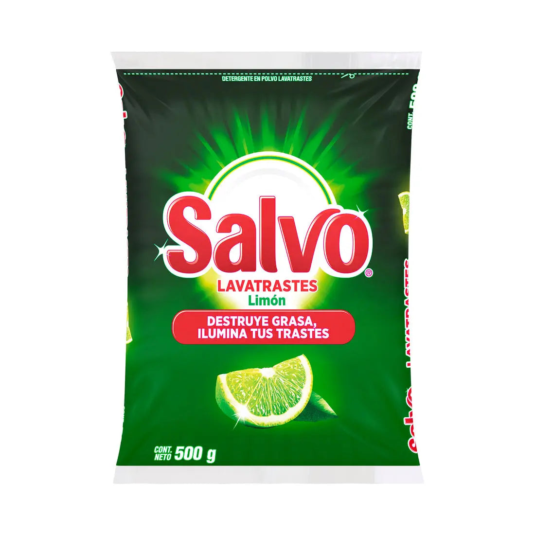 Salvo Limón Detergente Trastes En Polvo Quita Grasa 500g - P&amp;G