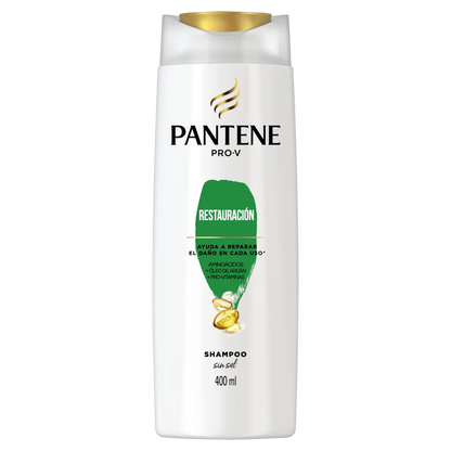 Shampoo Pantene Pro-v Restauración 400ml Sin Parabenos - P&amp;G - vista lateral