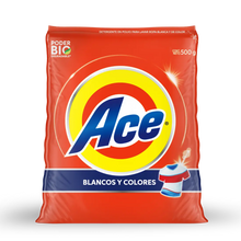 Detergente En Polvo Ace 500 Gr Ropa Blancos Y Colores - KCTS - vista lateral