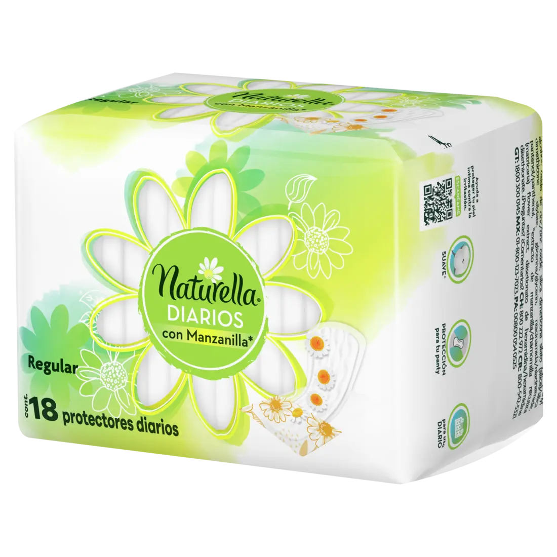 18 Protectores Diarios Regular Naturella Manzanilla - KCTS
