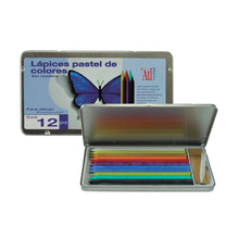 Estuche C/12 Gises Pastel Atl Caja Metalica Estuche - Atl - detalle