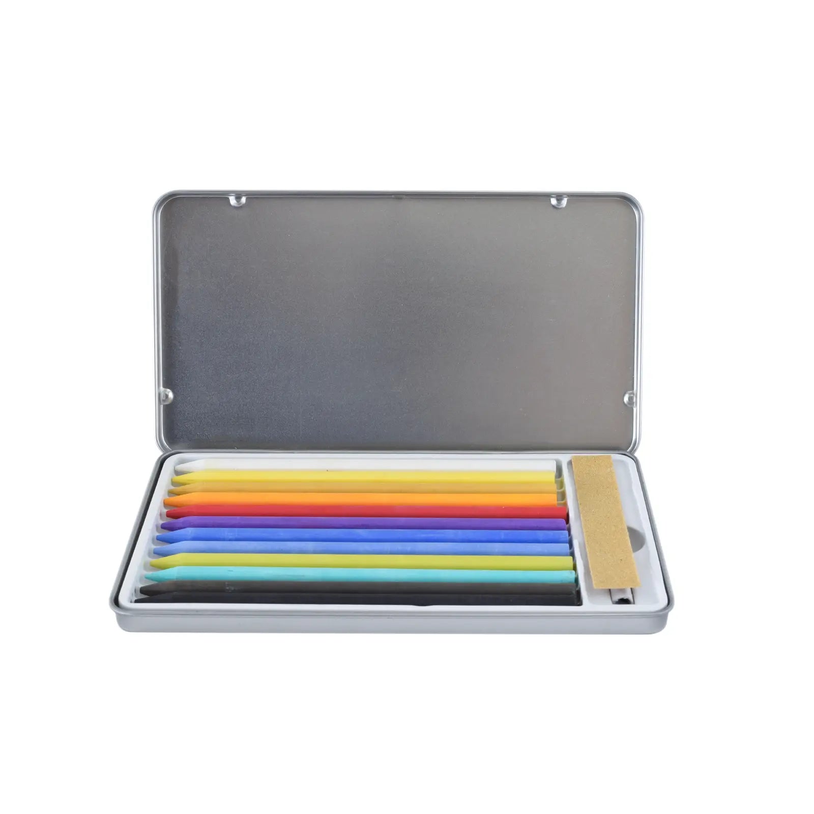 Estuche C/12 Gises Pastel Atl Caja Metalica Estuche - Atl