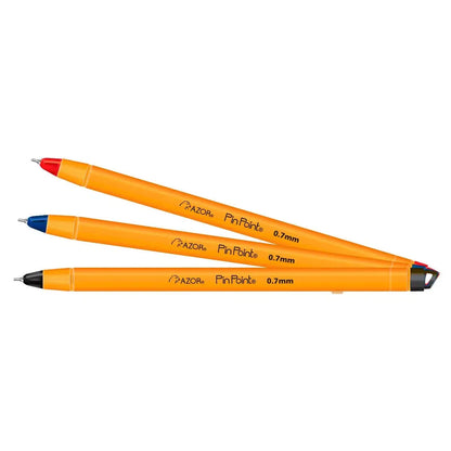 3 Cajas Bolígrafos Azor Pin Point Punta Aguja 0.7mm 12 Piezas - Azor - empaque