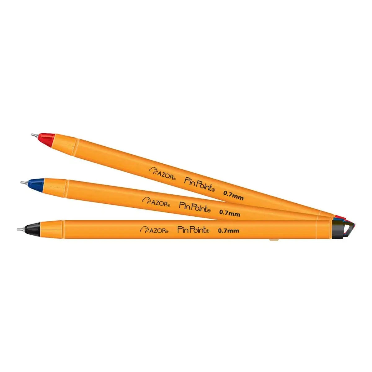 Bolígrafos Plumas Azor Pin Point Fino Punta Aguja 0.7mm 12 Piezas Elige Color Rojo - Azor