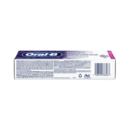 Pasta Dental Oral-b 3d White 53 Ml Blancura Brilliant Fresh - P&amp;G - vista lateral