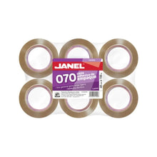 6 Pz Cinta Canela Acrilica Empaque Janel 070 48mm X 150m Canela Janel