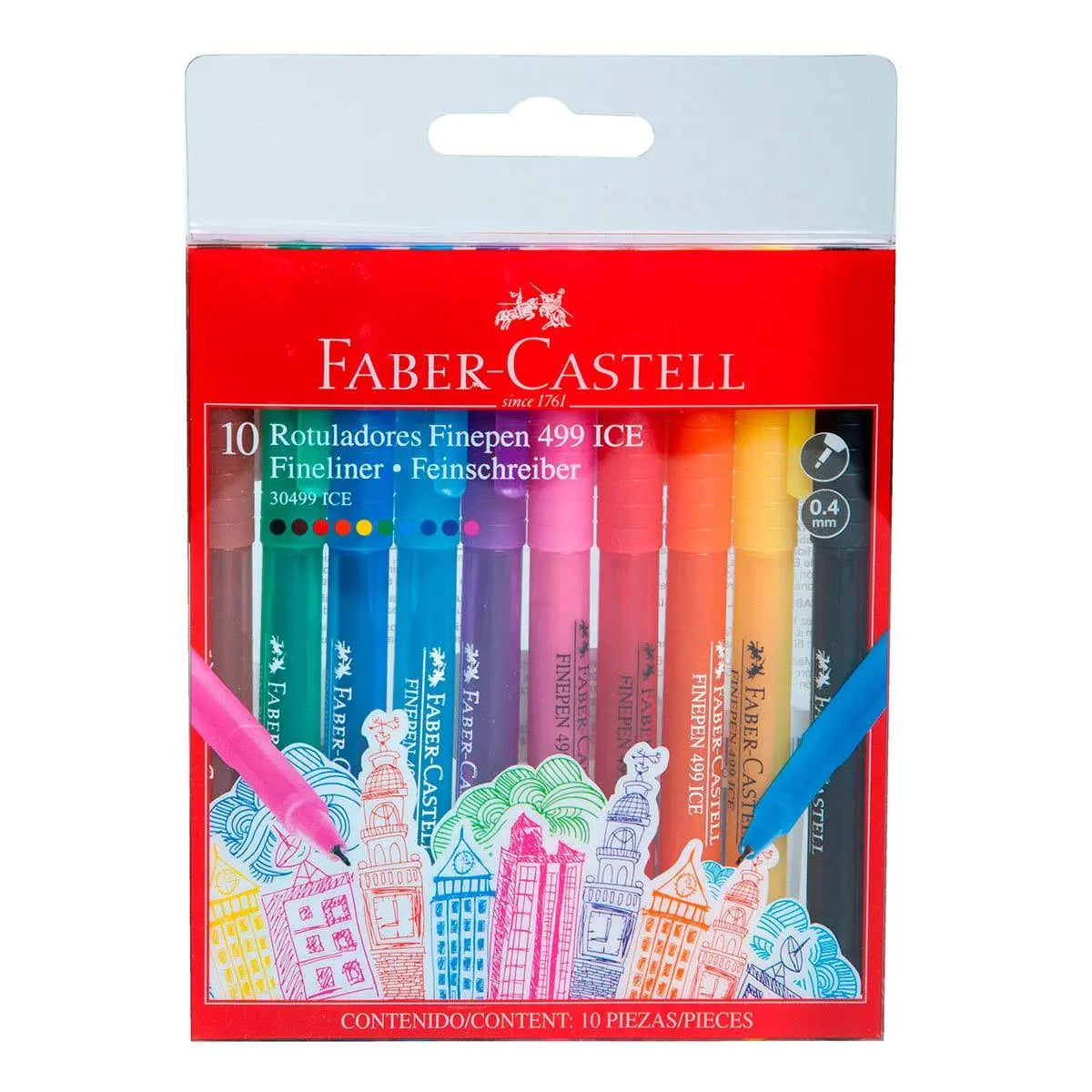 Rotuladores Faber Castell Punta Fina Ice 10 Pz - Faber Castell