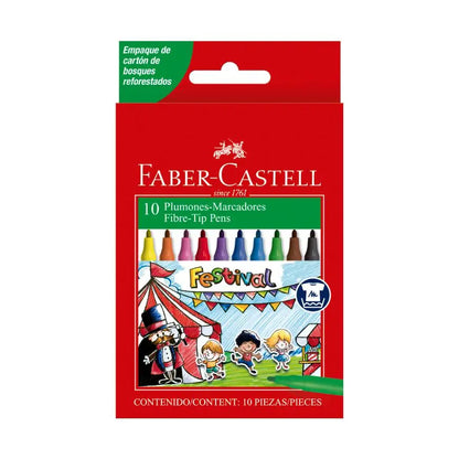 Plumones Faber Castell Festival Punta Fina 12 Pz - Faber Castell - vista lateral