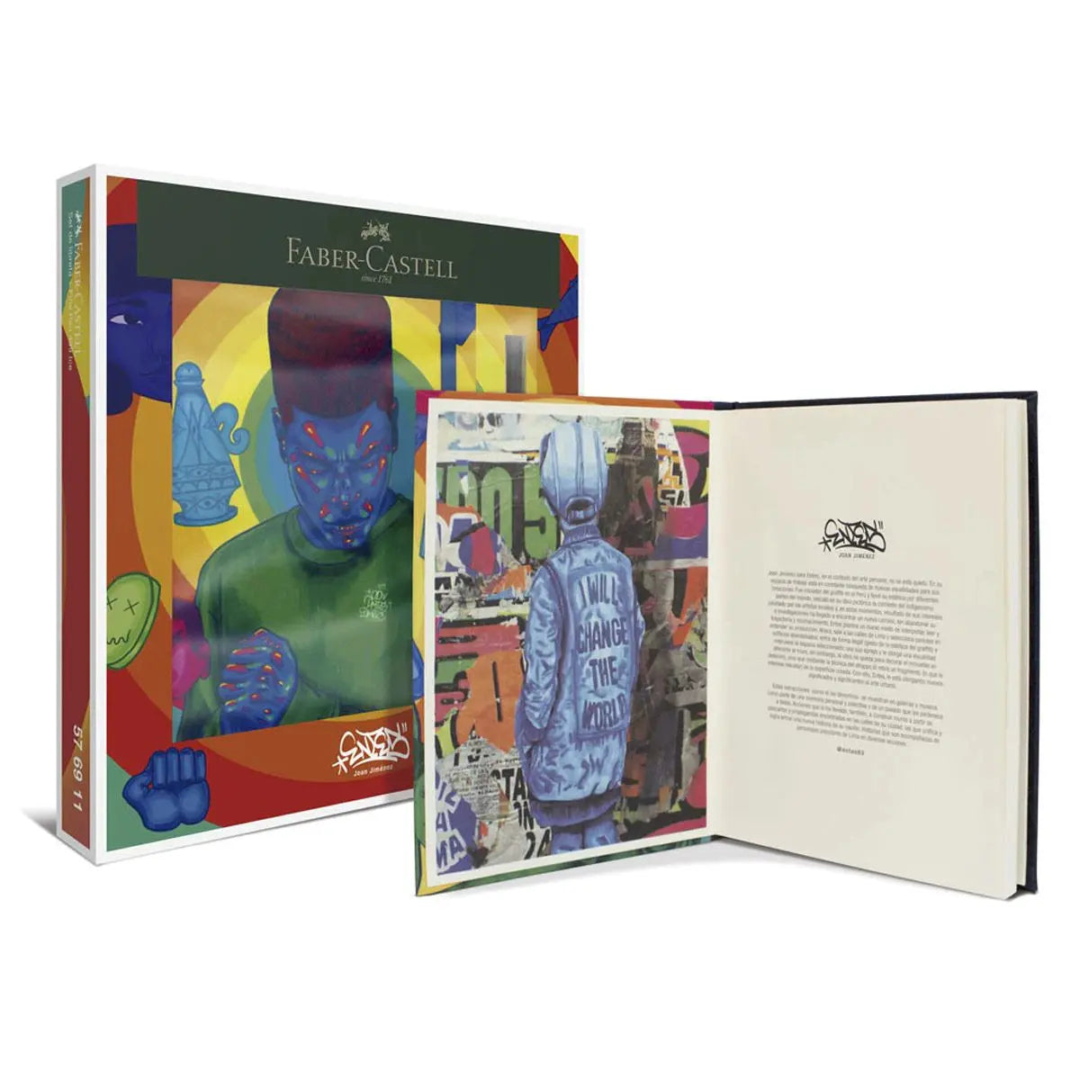 Libreta 160 hojas + Marcador Finepen Faber Castell Edición Entes - Faber Castell - vista trasera
