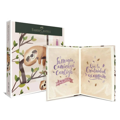 Libreta 160 hojas + Marcador Finepen Faber Castell Edición Osos - Faber Castell - empaque