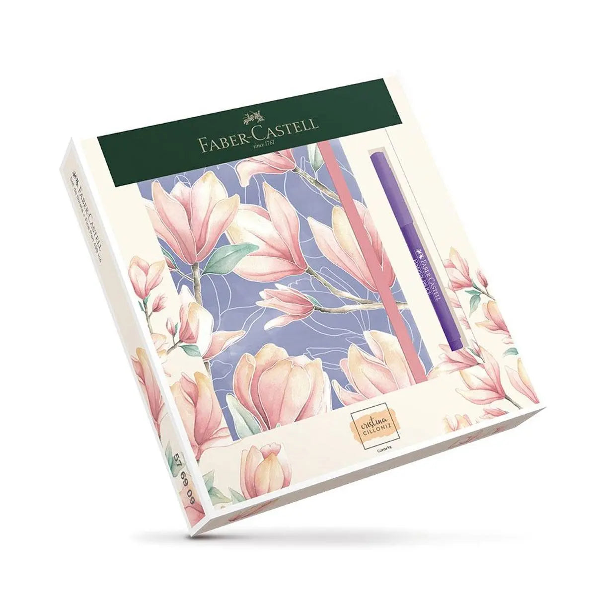 Libreta 160 hojas + Marcador Finepen Faber Castell Edición Cilloniz - Faber Castell - vista lateral