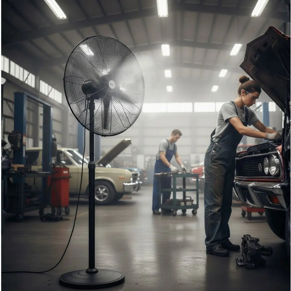 Ventilador Industrial con Pedestal Alta Velocidad 30” Adir 3PZ - Adir - vista trasera