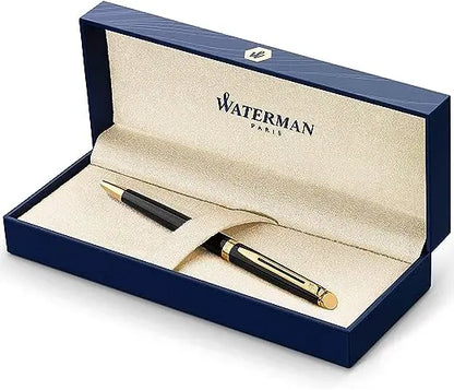 Pluma Rollerball Waterman Hemisphere Laca Negra Adornos Oro - Waterman