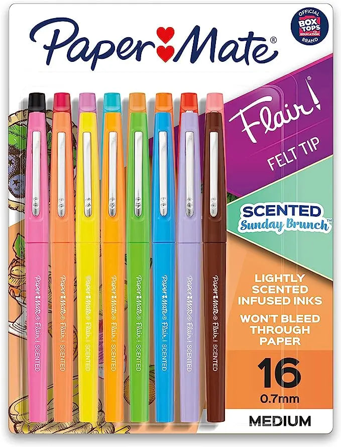 Marcadores Rotuladores Paper Mate Flair Punta Media 0.7mm 16 Piezas - Papermate - accesorios